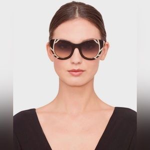 NWOT Alice + Olivia /Delancey Cat-Eye Swarovski® Sunglasses, Black